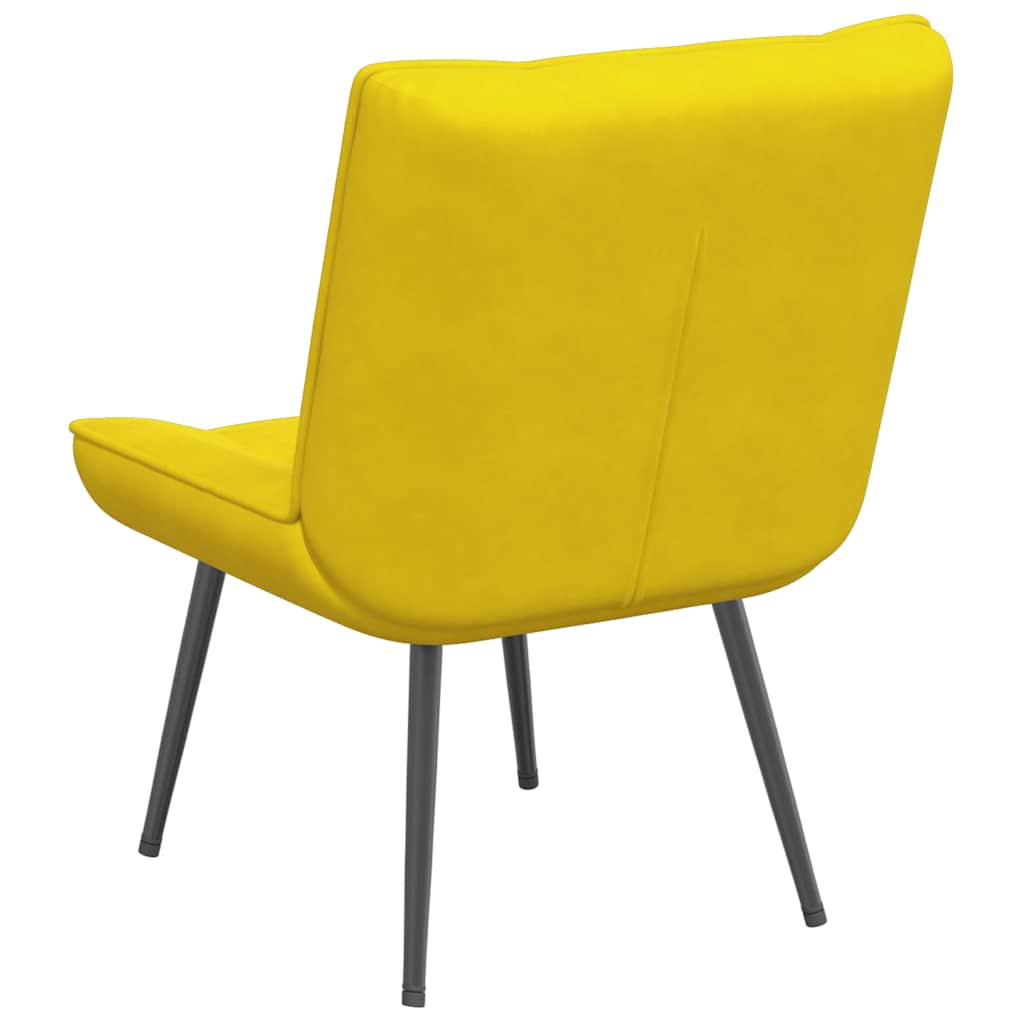 Relaxing chair yellow 64x74x84 cm velvet