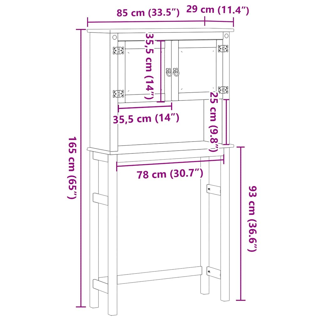 Washing machine cabinet Corona solid pine