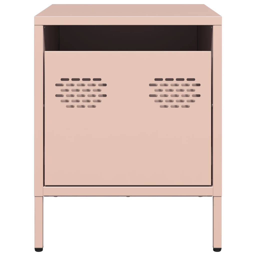 Bedside Table Pink 35x39x43.5 cm Steel