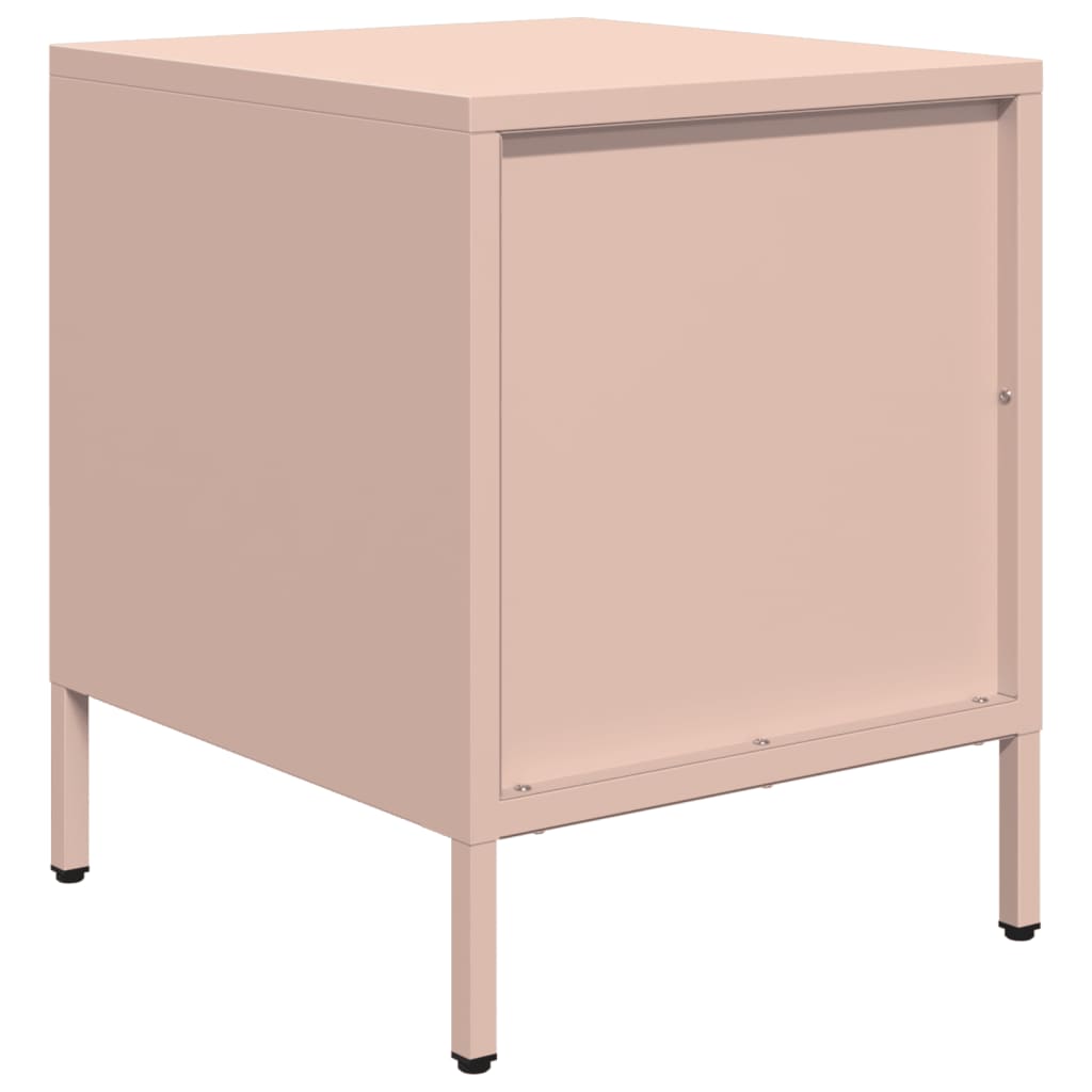 Bedside Table Pink 35x39x43.5 cm Steel