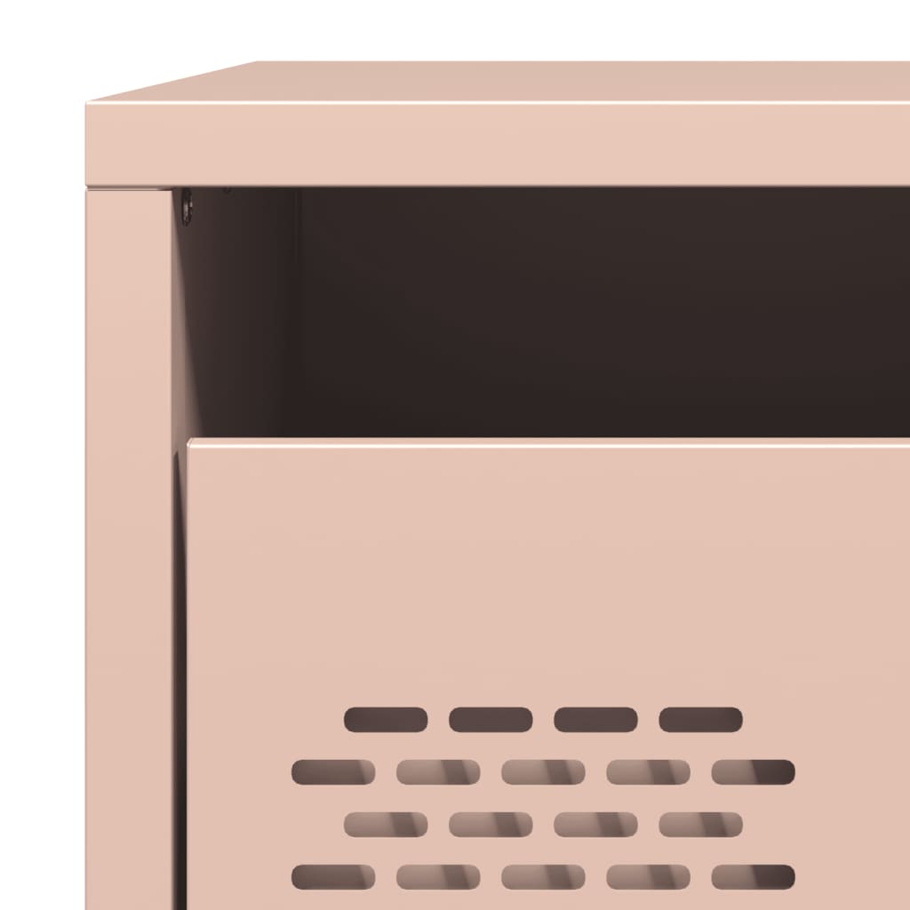 Bedside Table Pink 35x39x43.5 cm Steel