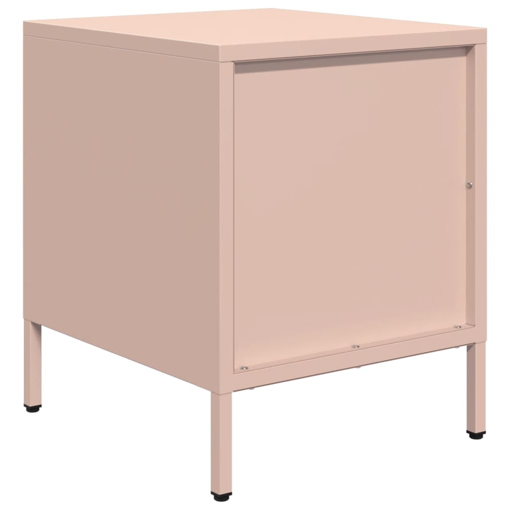 Tables de chevet 2 pcs. Rose 35x39x43,5 cm en acier