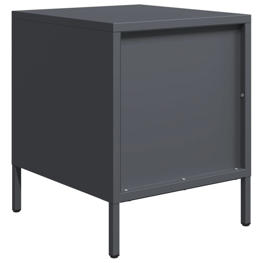 Bedside tables 2 pcs. Anthracite 35x39x43.5 cm steel