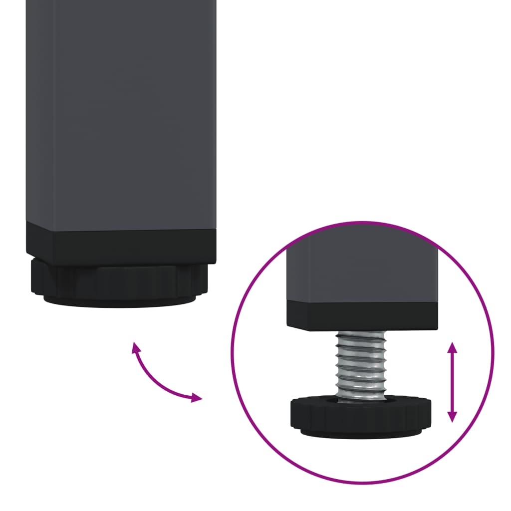 Bedside tables 2 pcs. Anthracite 35x39x43.5 cm steel