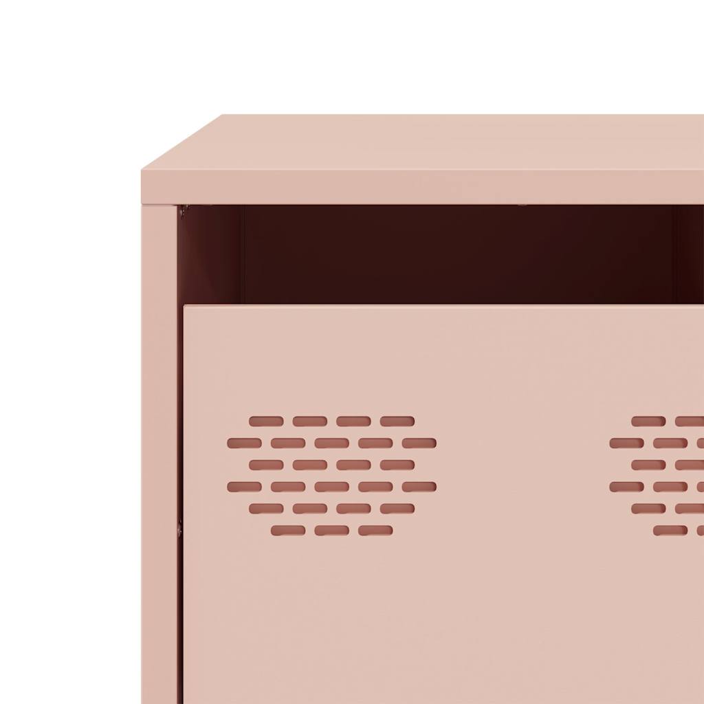 Coffee Table Pink 101.5x50x43.5 cm Cold-rolled steel