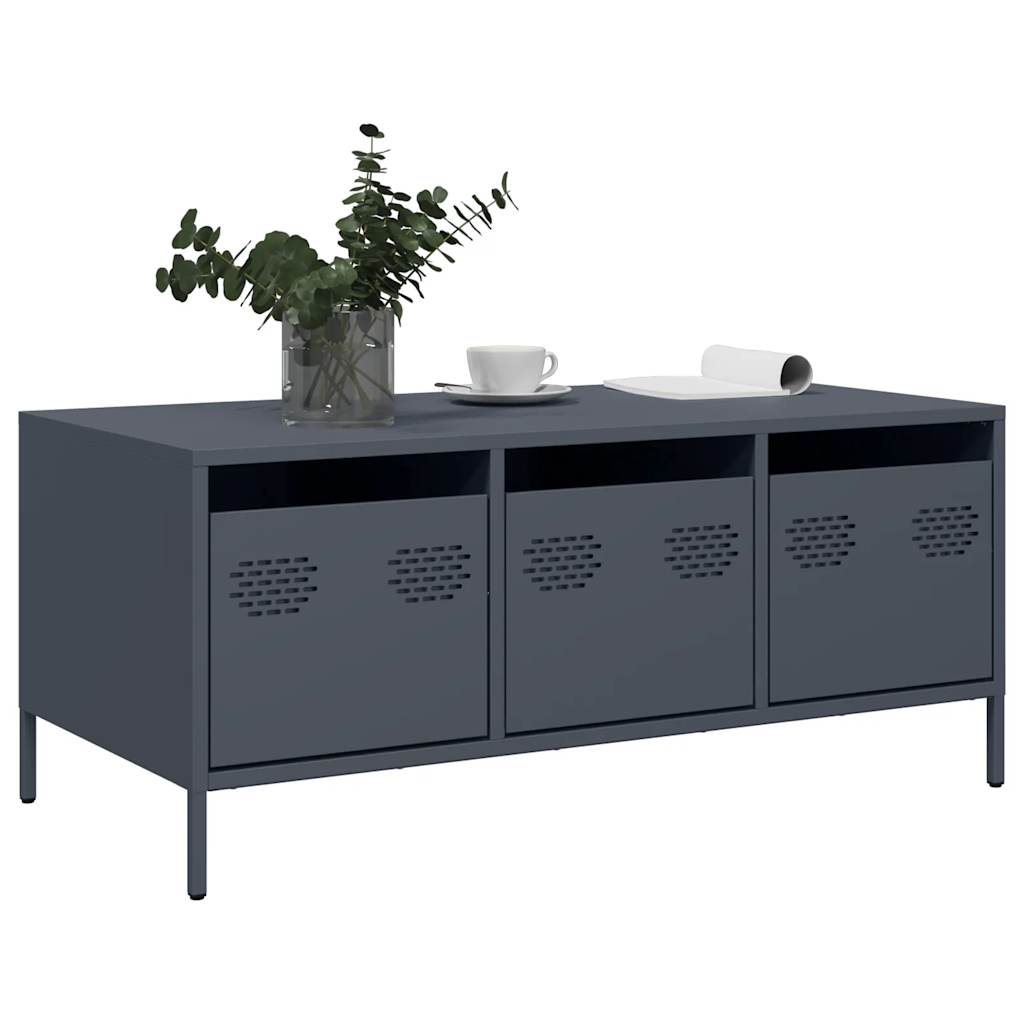 Coffee Table Anthracite 101.5x50x43.5 cm Cold-rolled steel
