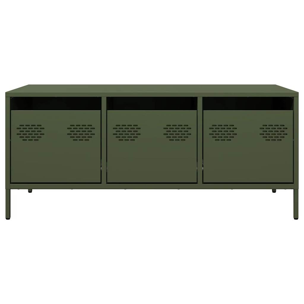 Coffee Table Olive Green 101.5x50x43.5 cm Cold-rolled steel