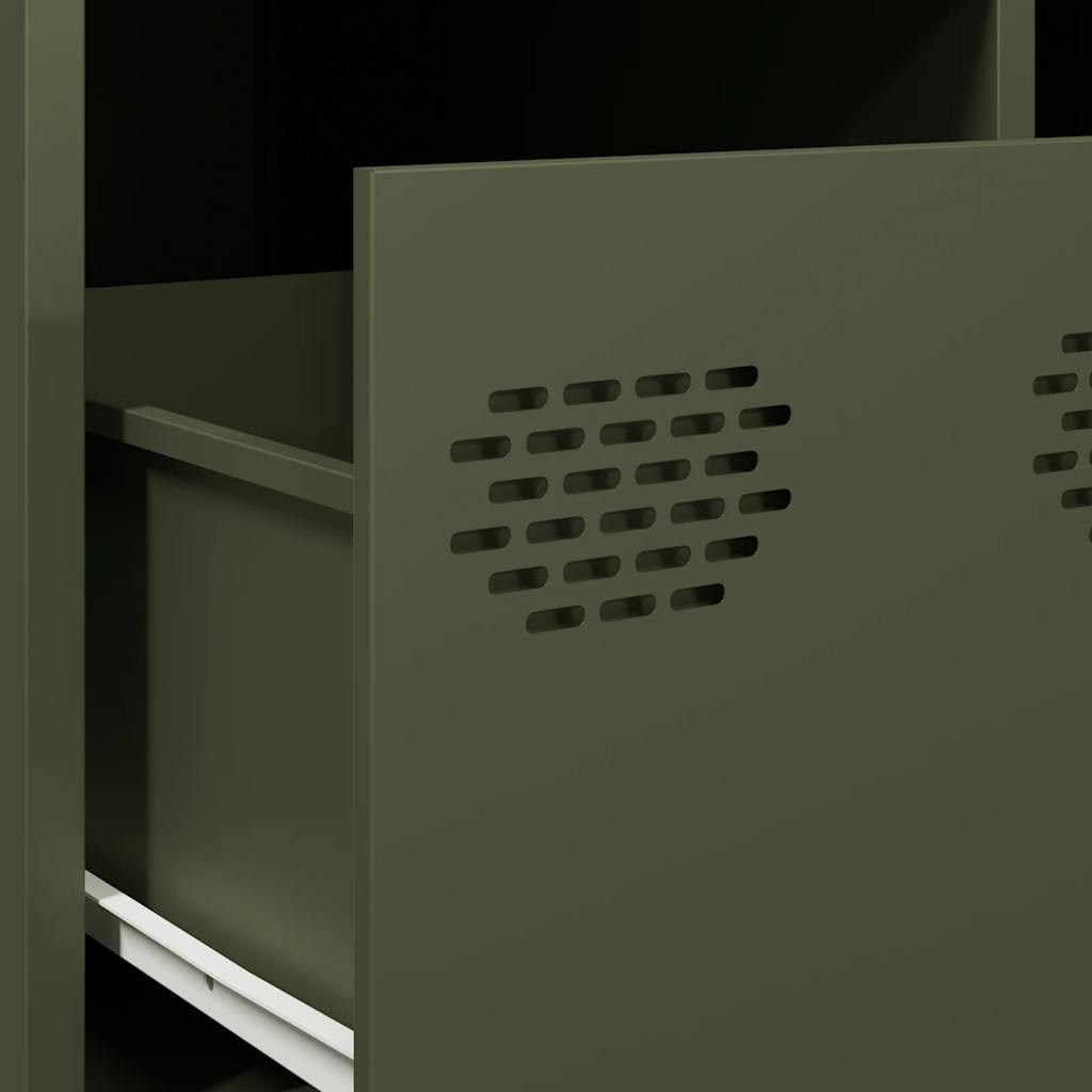 Coffee Table Olive Green 101.5x50x43.5 cm Cold-rolled steel