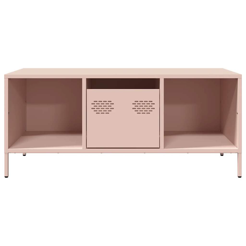 Coffee Table Pink 101.5x50x43.5 cm Cold-rolled steel