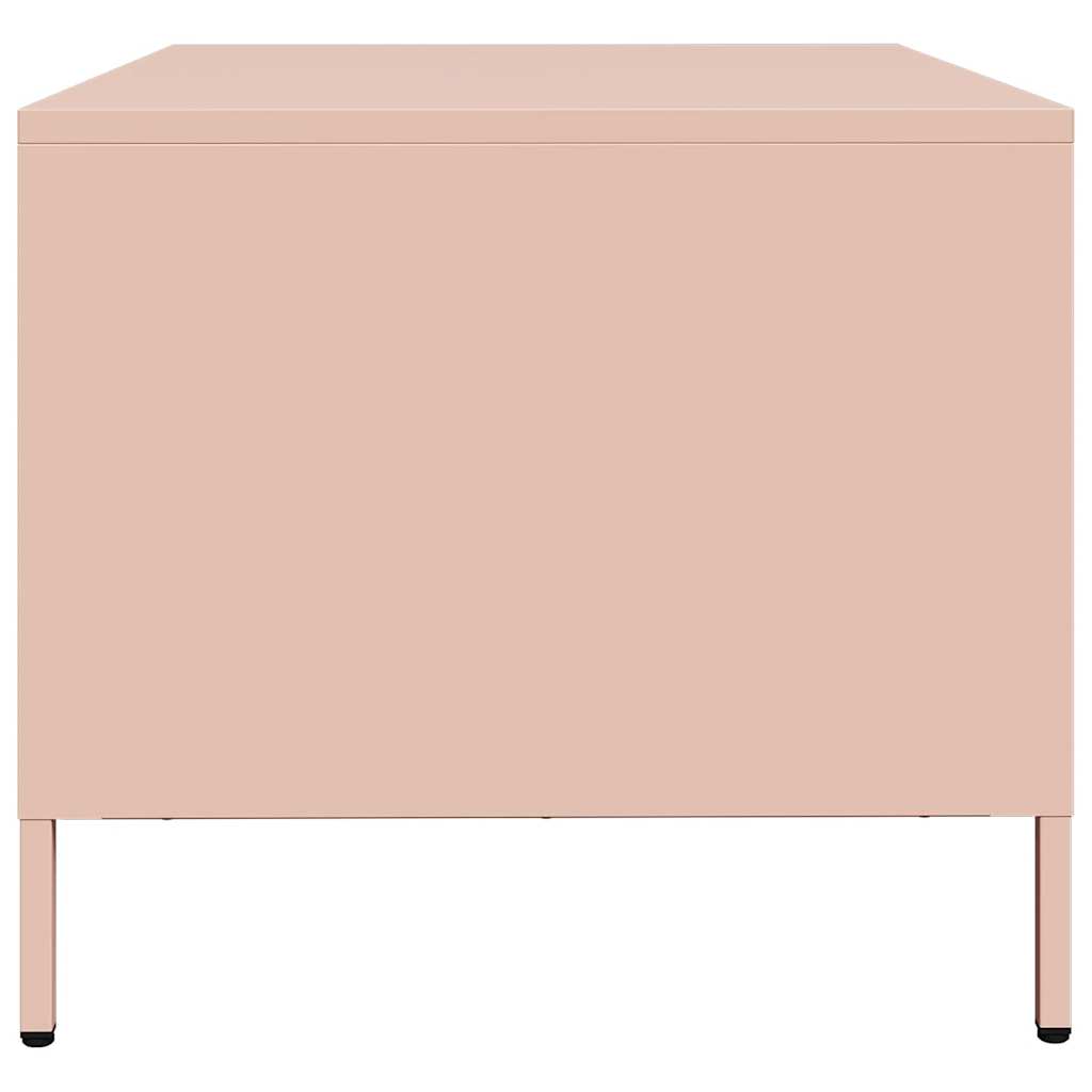 Coffee Table Pink 101.5x50x43.5 cm Cold-rolled steel