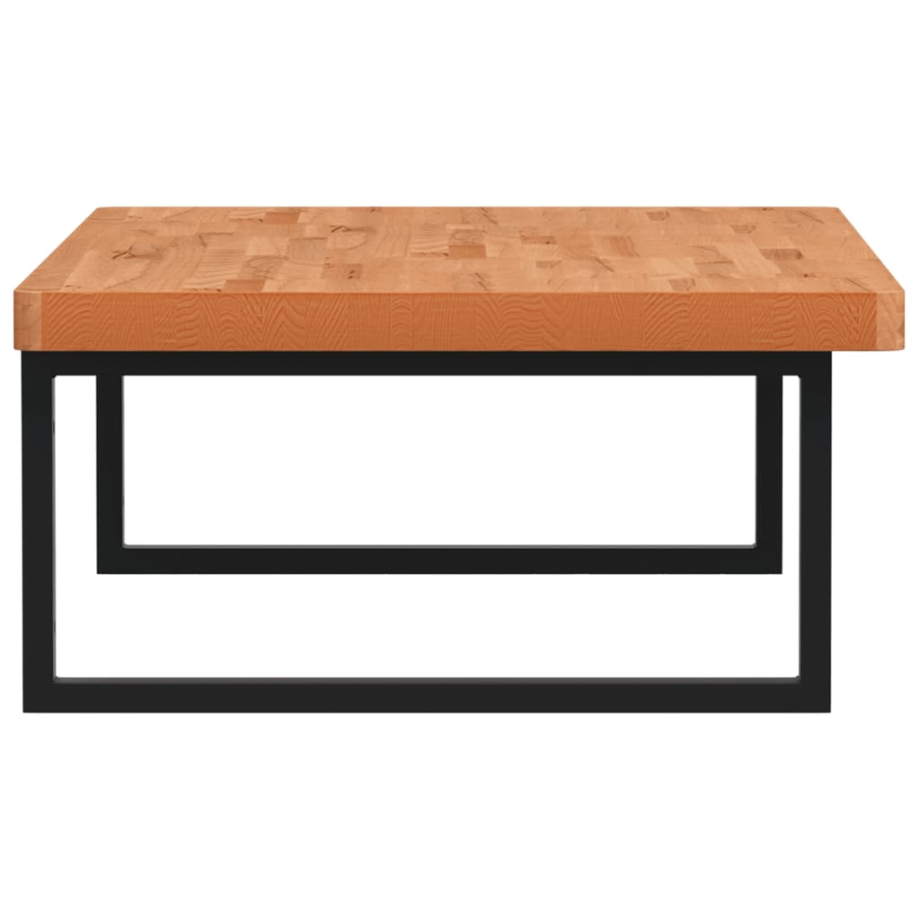 Washbasin shelf wall-mounted steel and solid beech wood