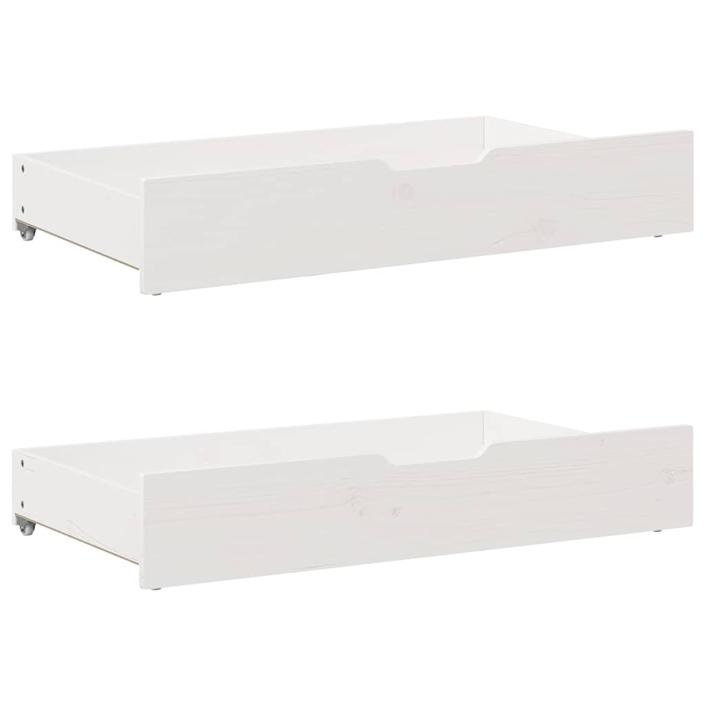 Children's bed with drawers 90x200 cm solid pine wood