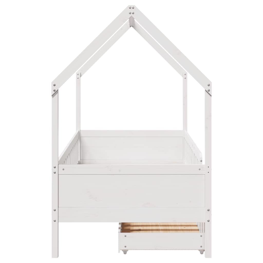 Children's bed with drawers 90x190 cm solid pine wood
