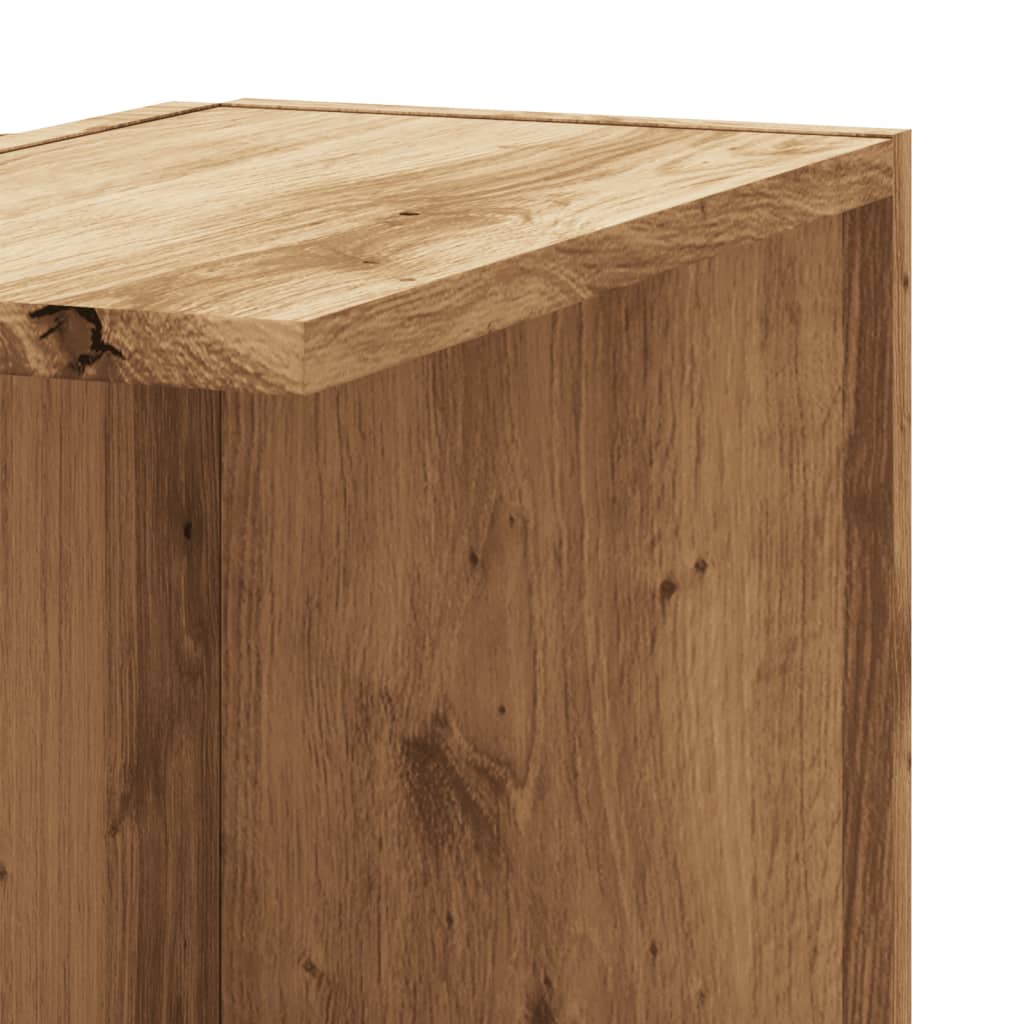 Etagère d'angle murale Chêne artisanal 36,5x36,5x140 cm matière bois