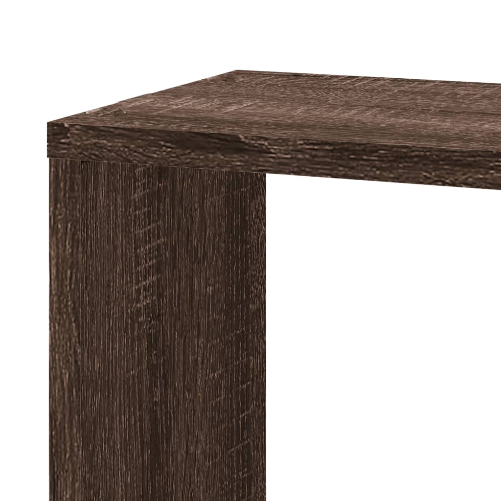 Wall Corner Shelf Brown Oak Look 45x45x147 cm Wood Material