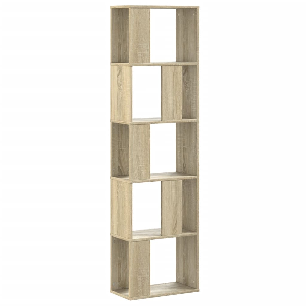 Bibliothèque 5 étagères chêne Sonoma 45x23,5x162,5 cm matière bois