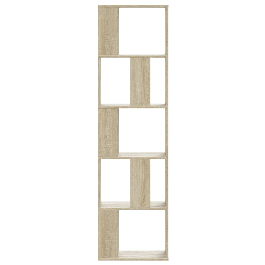 Bibliothèque 5 étagères chêne Sonoma 45x23,5x162,5 cm matière bois