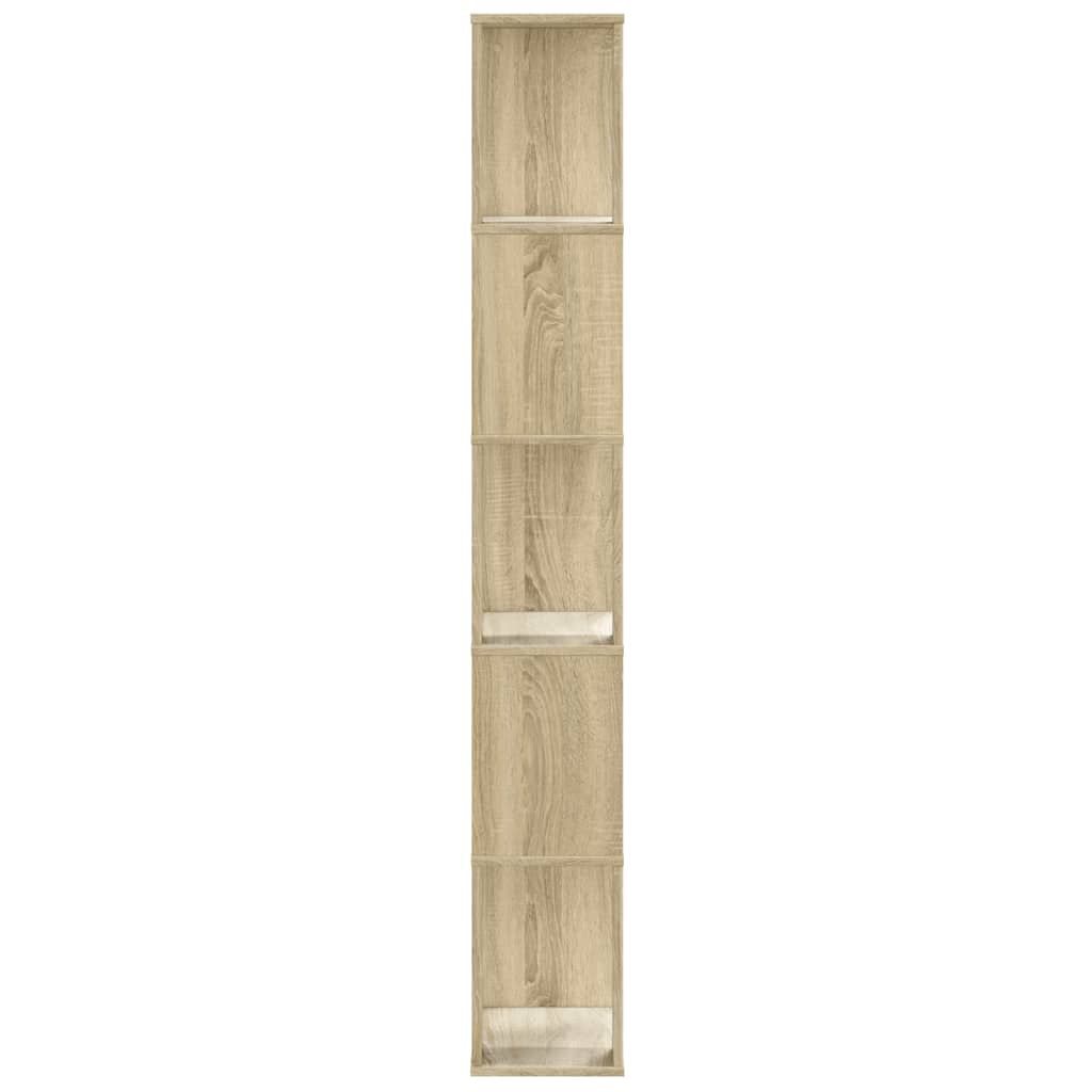 Bibliothèque 5 étagères chêne Sonoma 45x23,5x162,5 cm matière bois