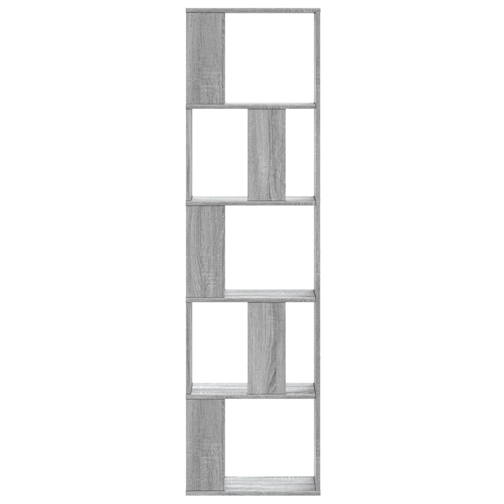 Bibliothèque 5 étagères Sonoma gris 45x23,5x162,5 cm matériau bois