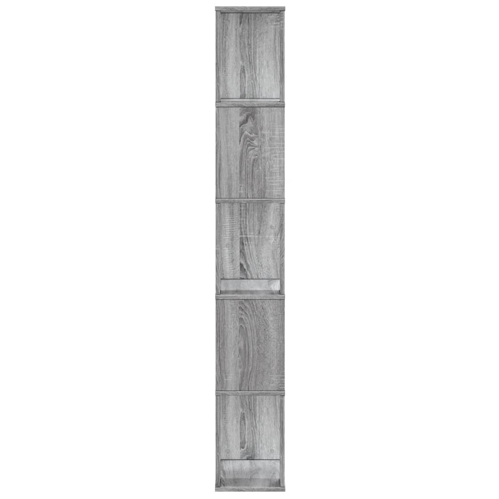 Bibliothèque 5 étagères Sonoma gris 45x23,5x162,5 cm matériau bois