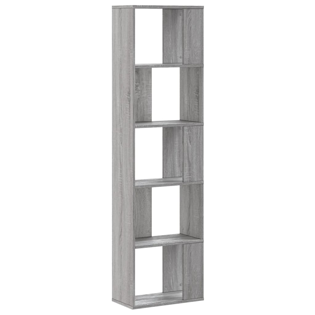 Bibliothèque 5 étagères Sonoma gris 45x23,5x162,5 cm matériau bois