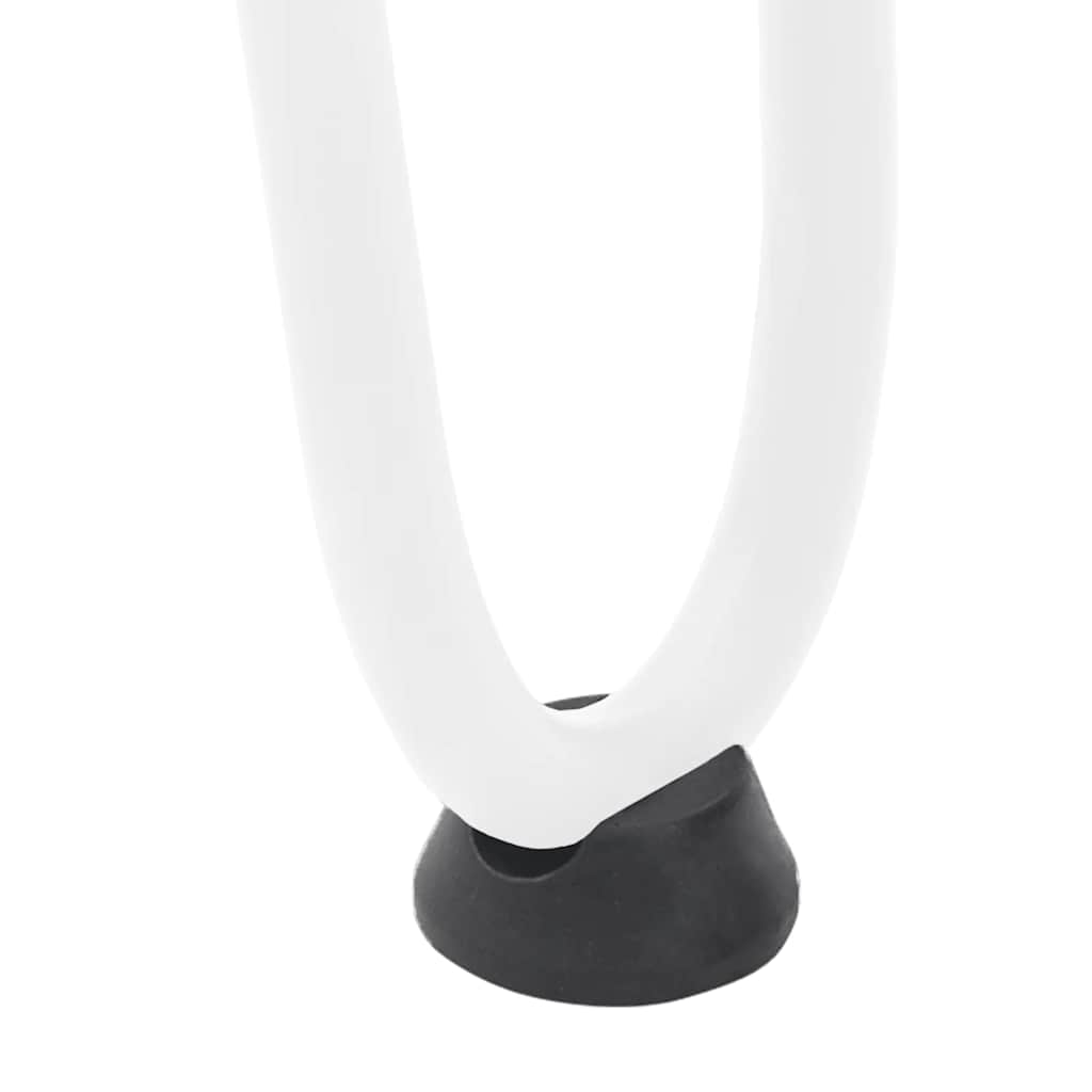 Pieds épingles à cheveux pour table basse, 4 pièces, acier massif, blanc, 20 cm