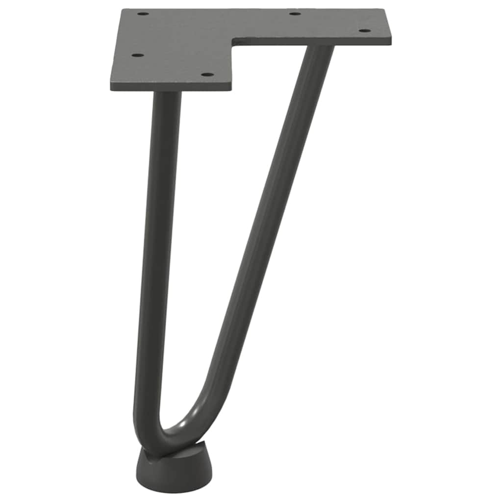 Haarnadelbeine für Couchtisch 4 Stk. Anthrazit 20 cm Massivstahl
