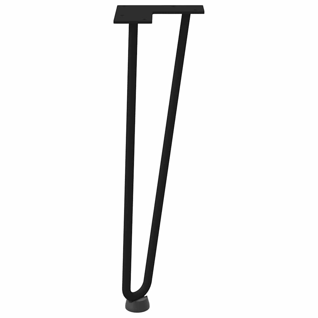 Haarnadelbeine für Couchtisch 4 Stk. Schwarz 42 cm Massivstahl