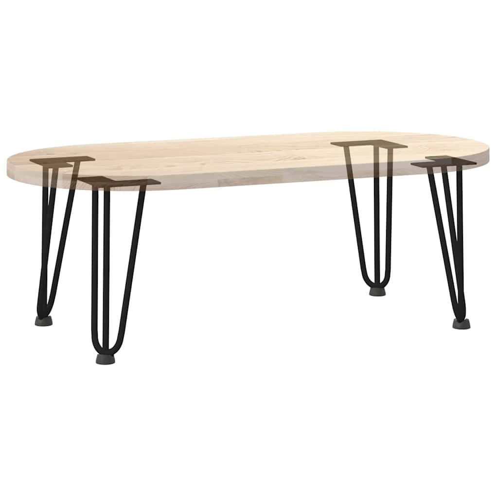 Pieds épingles à cheveux pour table basse, 4 pièces, acier massif, noir, 30 cm