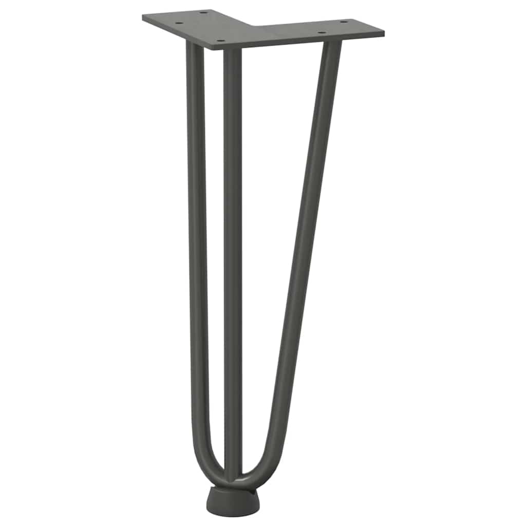 Hairpin legs 4 pcs. Anthracite 30 cm solid steel
