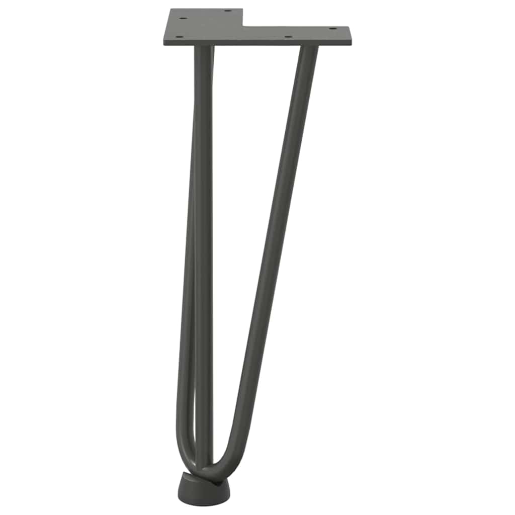 Hairpin legs 4 pcs. Anthracite 30 cm solid steel