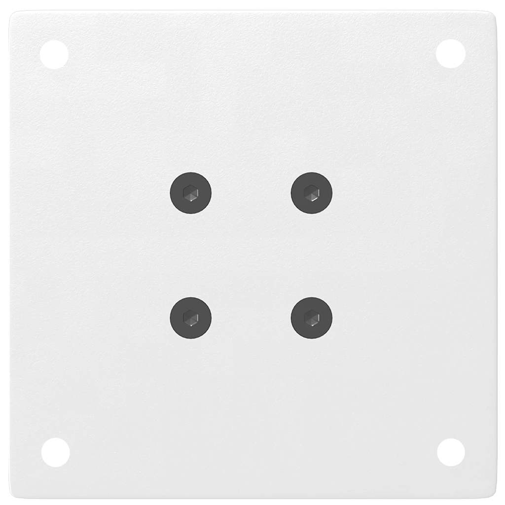 Pieds de table basse, 4 pièces, acier, blanc, 42-44 cm