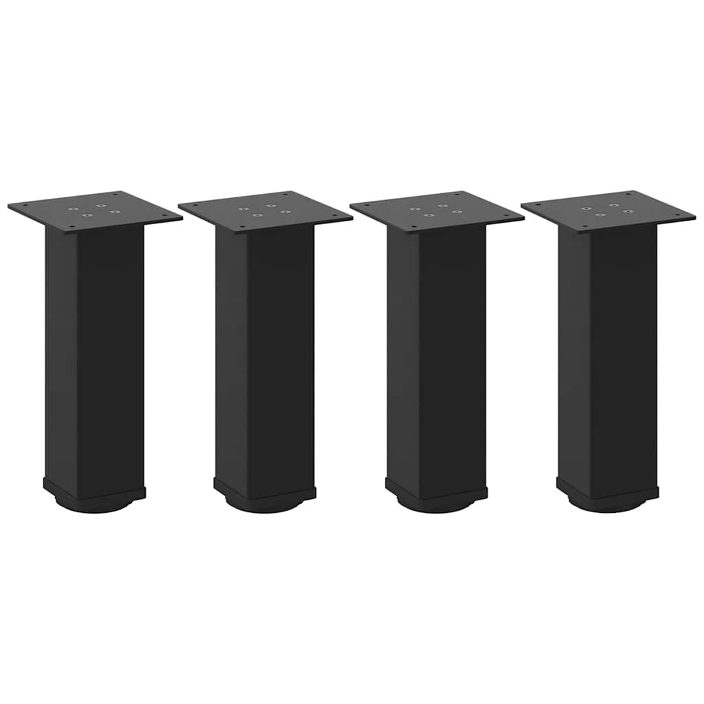 Pieds de table basse en acier noir, 4 pièces, 30-32 cm
