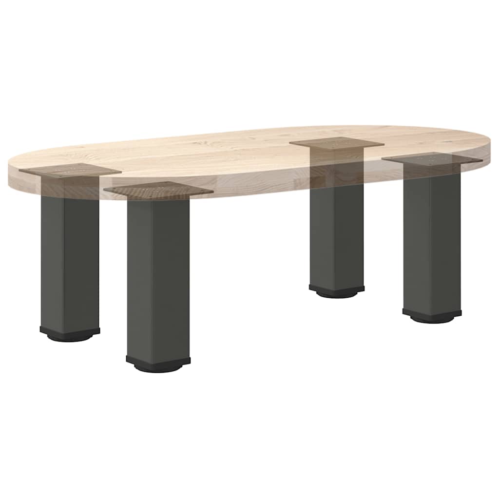 Coffee table legs 4 pcs. Anthracite 30-32 cm steel