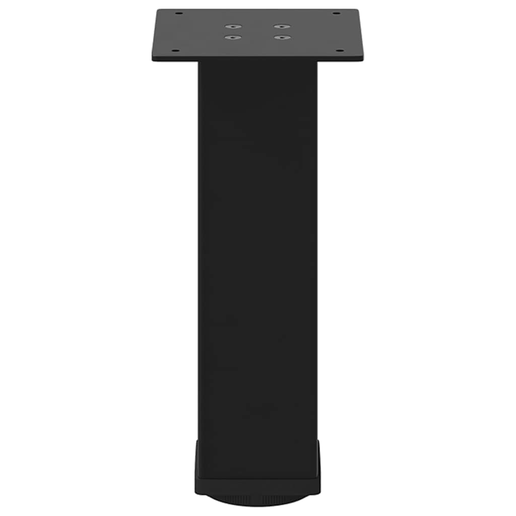 Pieds de table basse en acier noir, 4 pièces, 42-44 cm