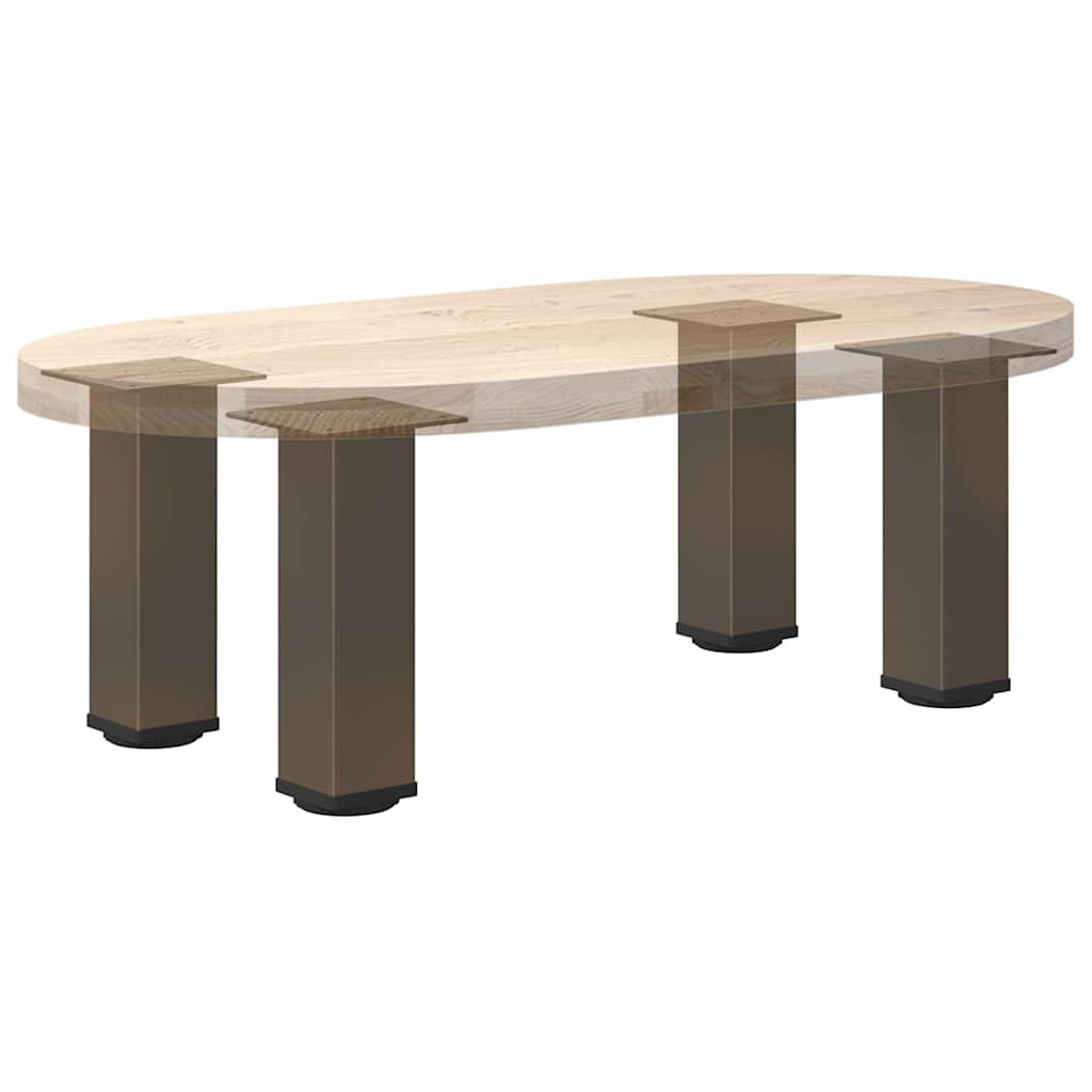 Coffee table legs 4 pcs. natural steel 42-44 cm steel