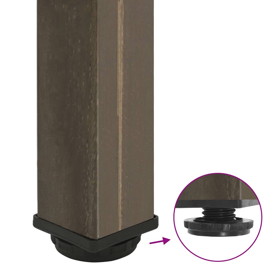 Coffee table legs 4 pcs. natural steel 42-44 cm steel