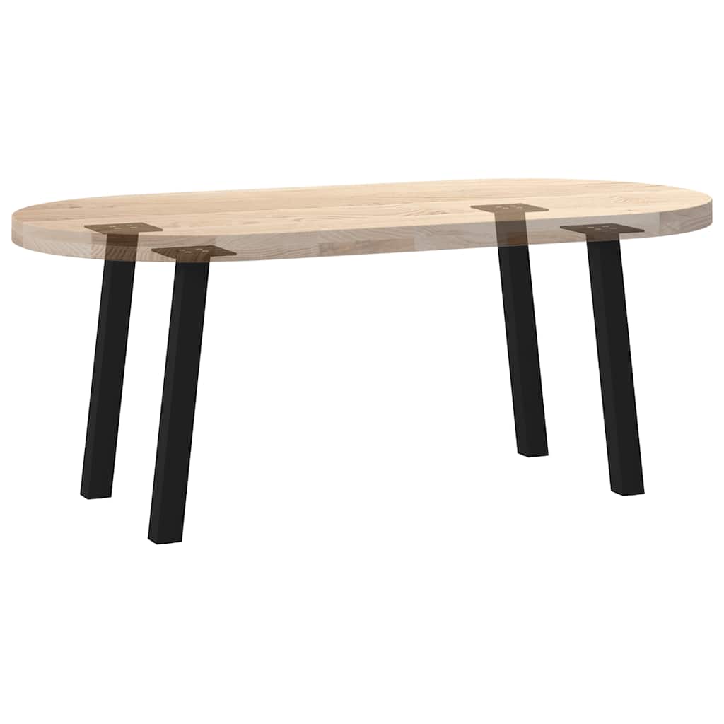 Pieds de table basse, 4 pièces, acier noir, 30 cm