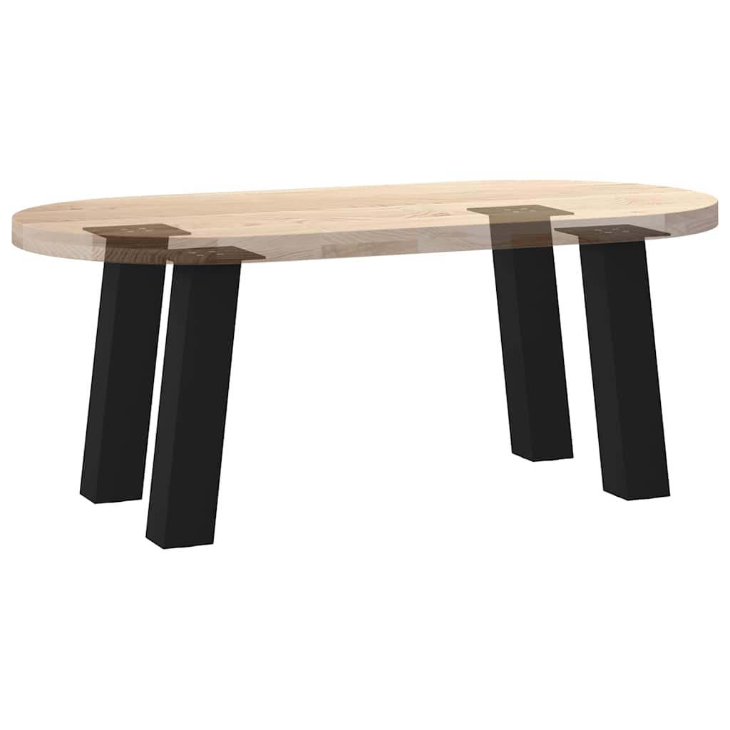 Pieds de table basse, 4 pièces, acier noir, 30 cm