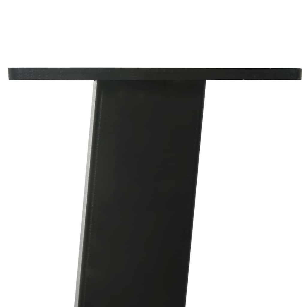 Pieds de table basse, 4 pièces, acier noir, 30 cm