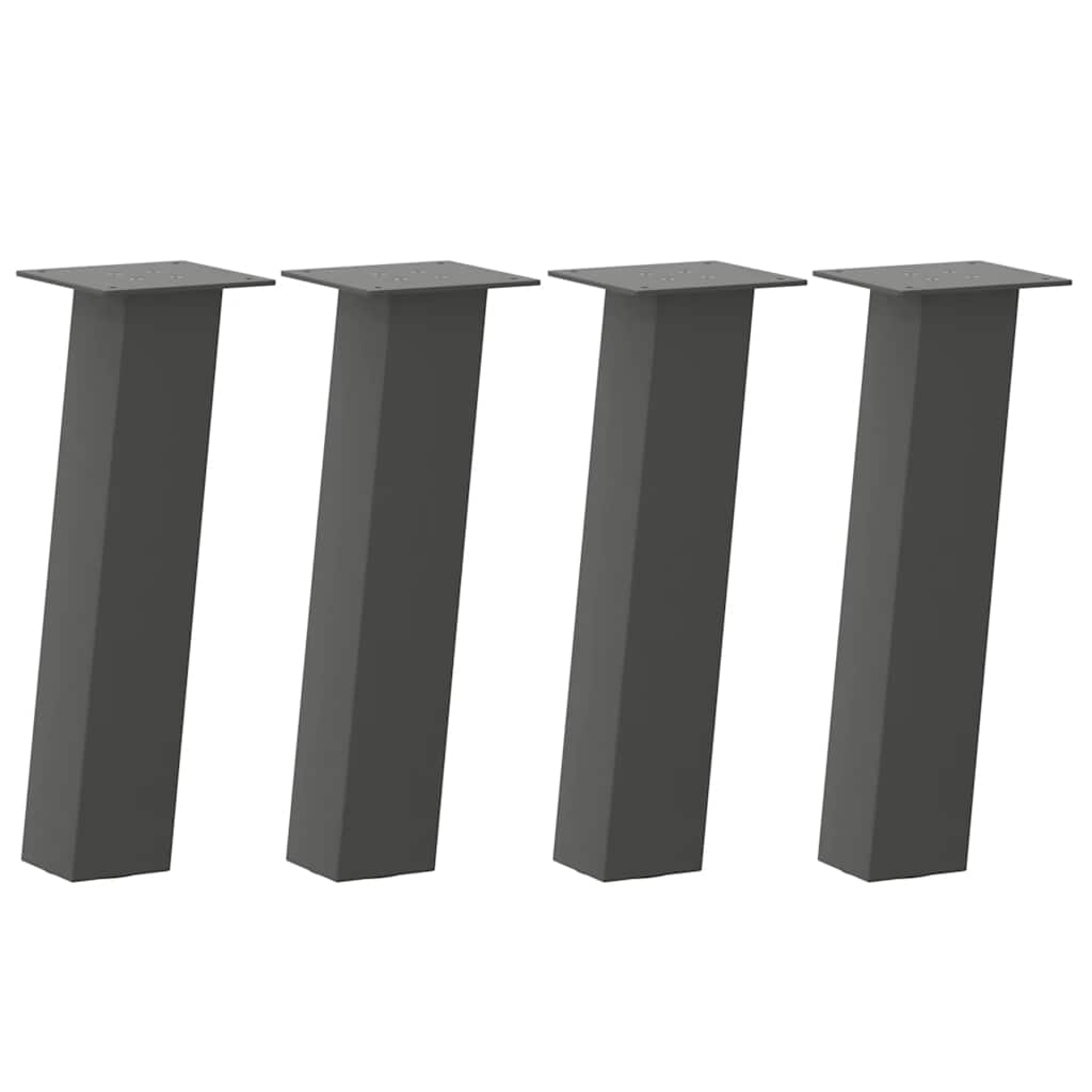 Coffee table legs 4 pcs. Anthracite 42 cm steel