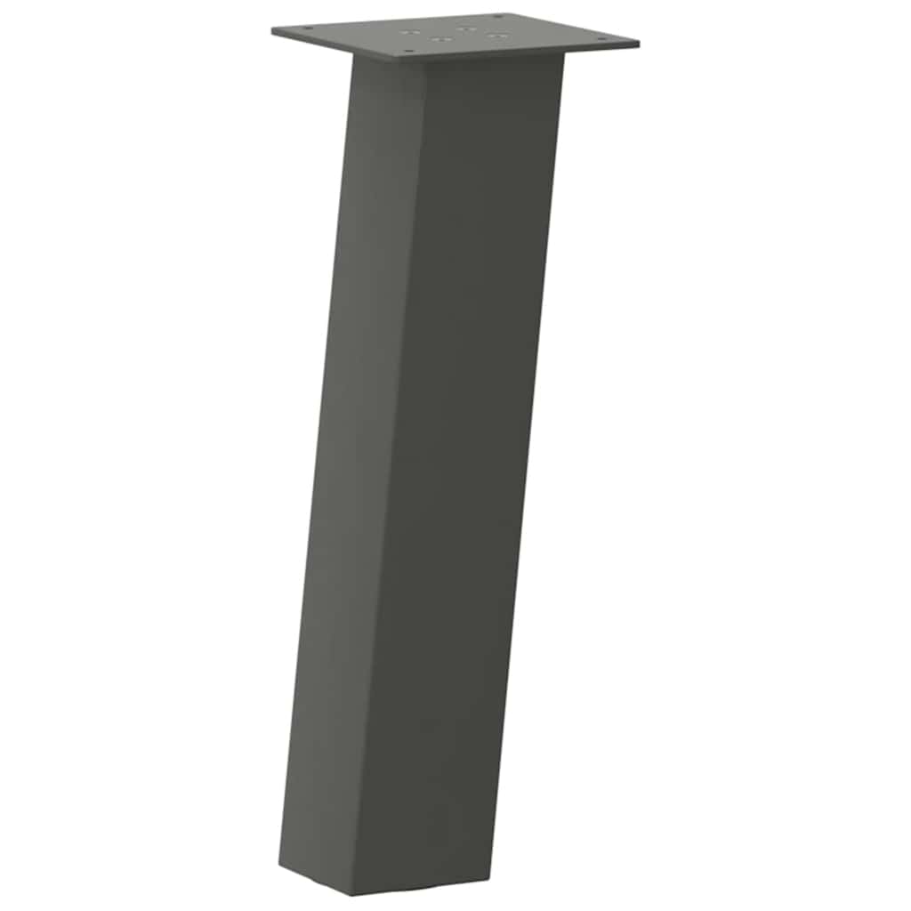 Coffee table legs 4 pcs. Anthracite 42 cm steel