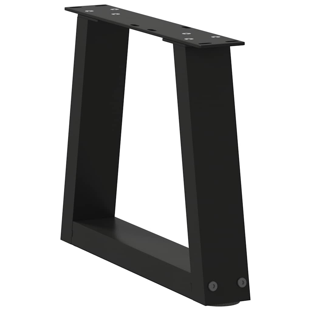 Couchtischbeine V-Form 2 Stück Schwarz 30x(30-31,3) cm Stahl
