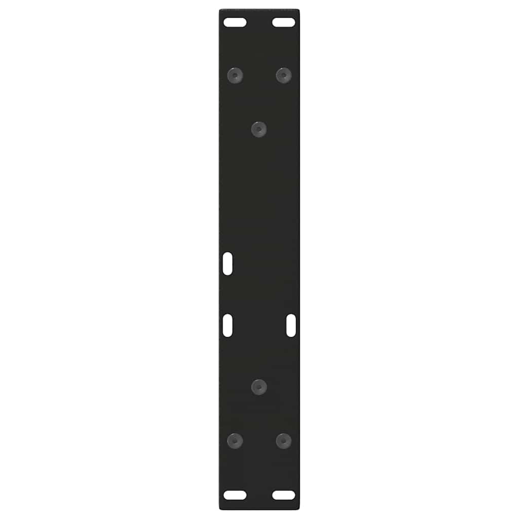 Couchtischbeine V-Form 2 Stück Schwarz 30x(30-31,3) cm Stahl