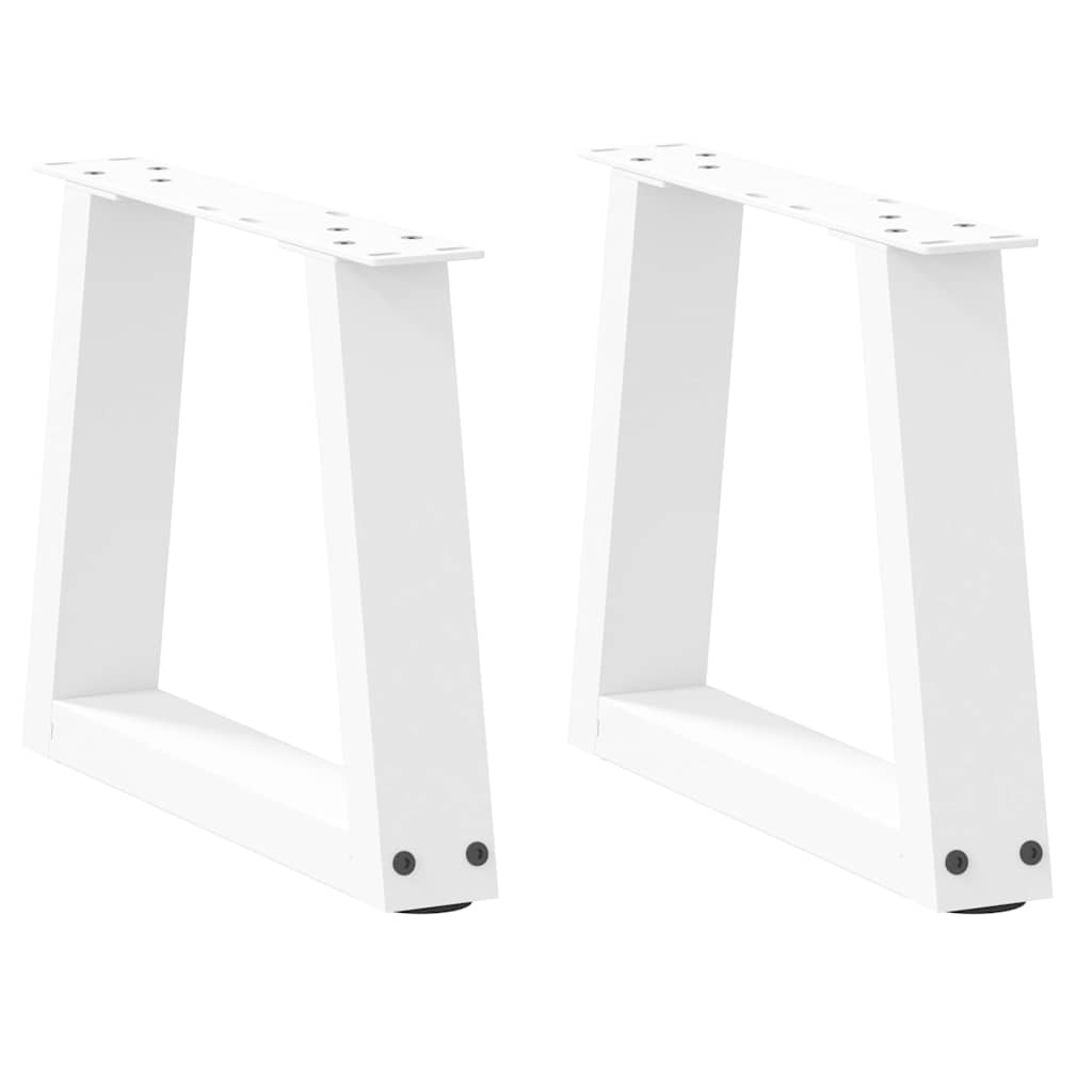 Pieds de table basse en V, 2 pièces, blanc, 30 x (30-31,3) cm, acier