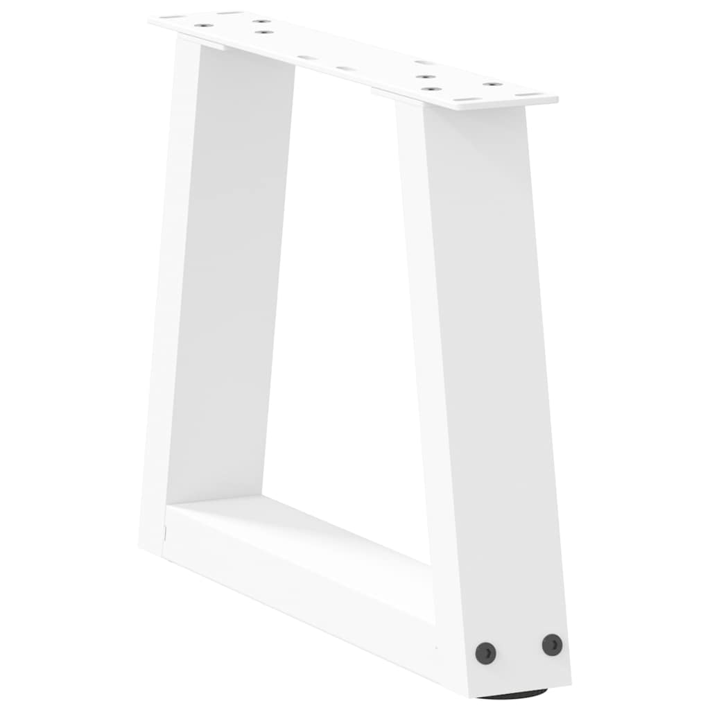 Pieds de table basse en V, 2 pièces, blanc, 30 x (30-31,3) cm, acier