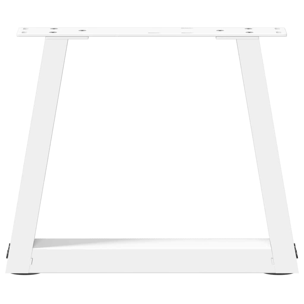Pieds de table basse en V, 2 pièces, blanc, 30 x (30-31,3) cm, acier