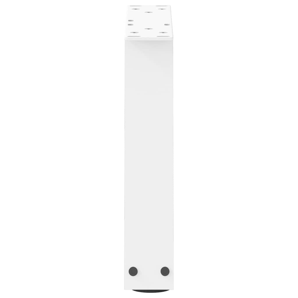 Pieds de table basse en V, 2 pièces, blanc, 30 x (30-31,3) cm, acier