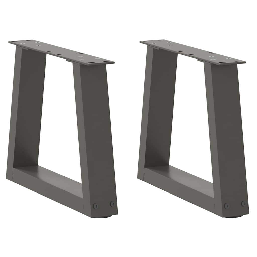Pieds de table basse en V, 2 pièces, anthracite, 30 x (30-31,3) cm, acier