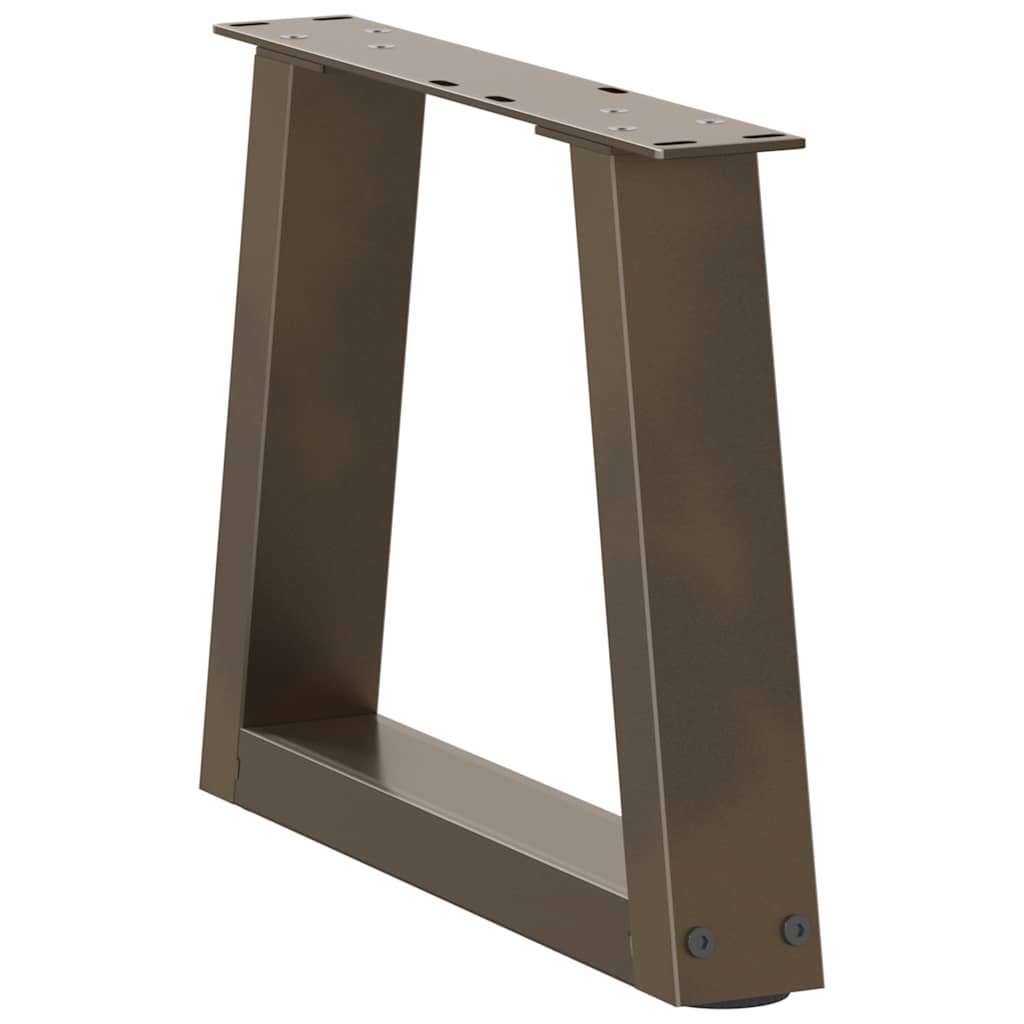 Pieds de table basse en V, 2 pièces, acier naturel, 30 x (30-31,3) cm